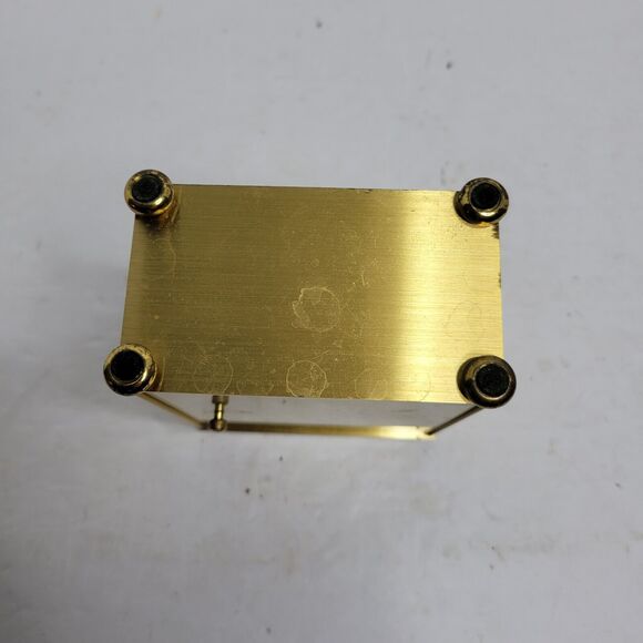 Vtg Hamilton Quartz Clock Gold Metal Made in West Germany Time Communism Retro - Picture 6 of 12